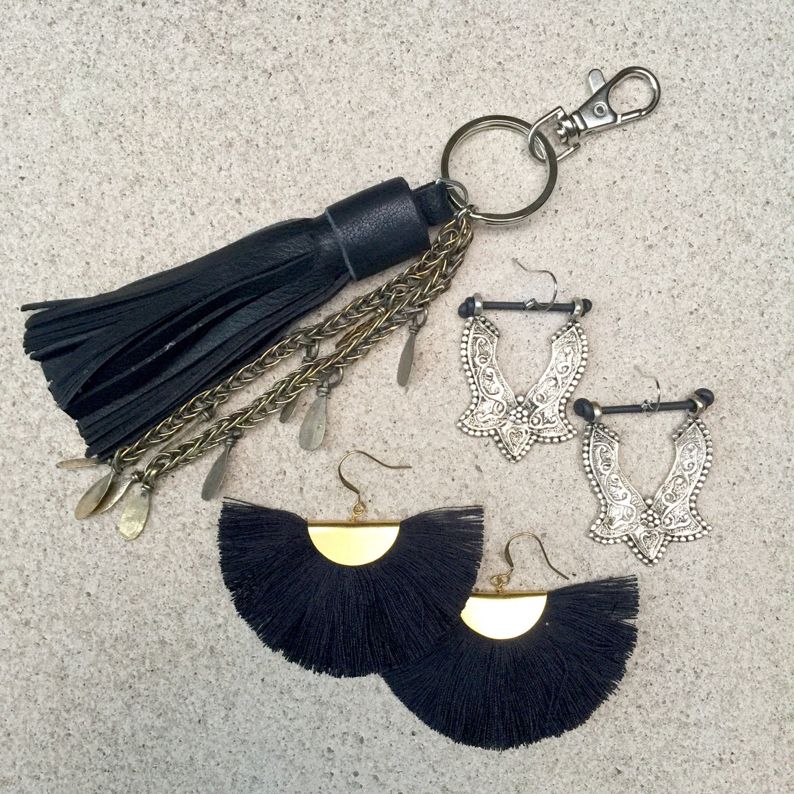 Earrings, Kerings, Leather Cuffs and Crystals by Kitty Kat