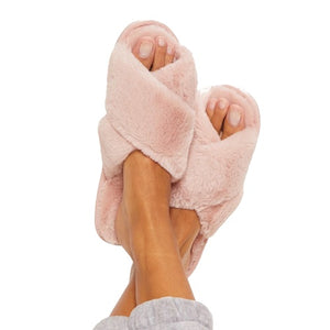 Evie Baby Pink Fluffy Slippers - KITTY KAT