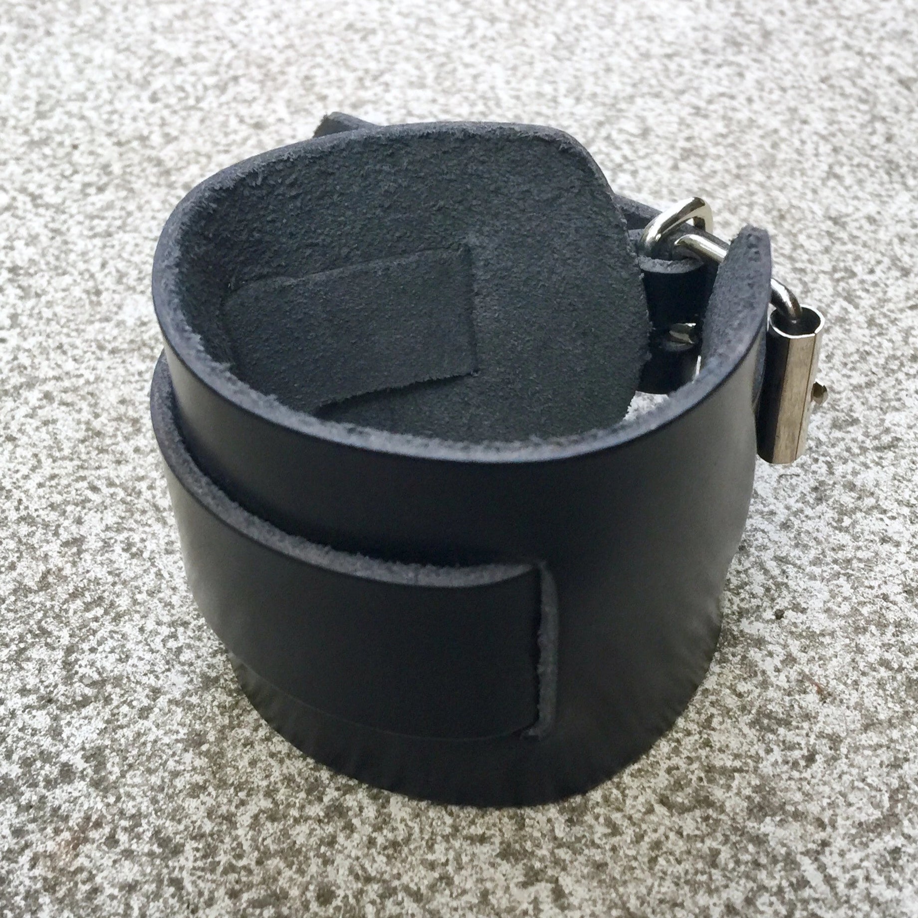 John Black Leather Mens Buckle Cuff - KITTY KAT