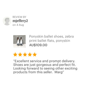 Zebra Ponyskin and Leather Ballet Shoes - KITTY KAT