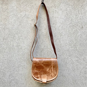 Kiki Distressed Leather Crossbody Bag - KITTY KAT