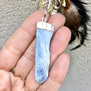 Blue Kyanite Crystal Keyring Bag Charm - KITTY KAT