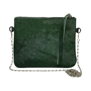 Mila Green Cowhide Crossbody Clutch Bag - KITTY KAT
